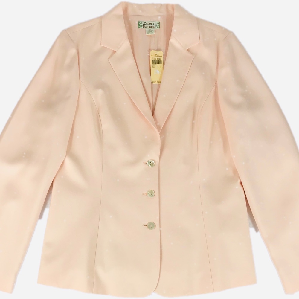 Tommy Bahama Blazer 100% Silk Light Coral Size 10